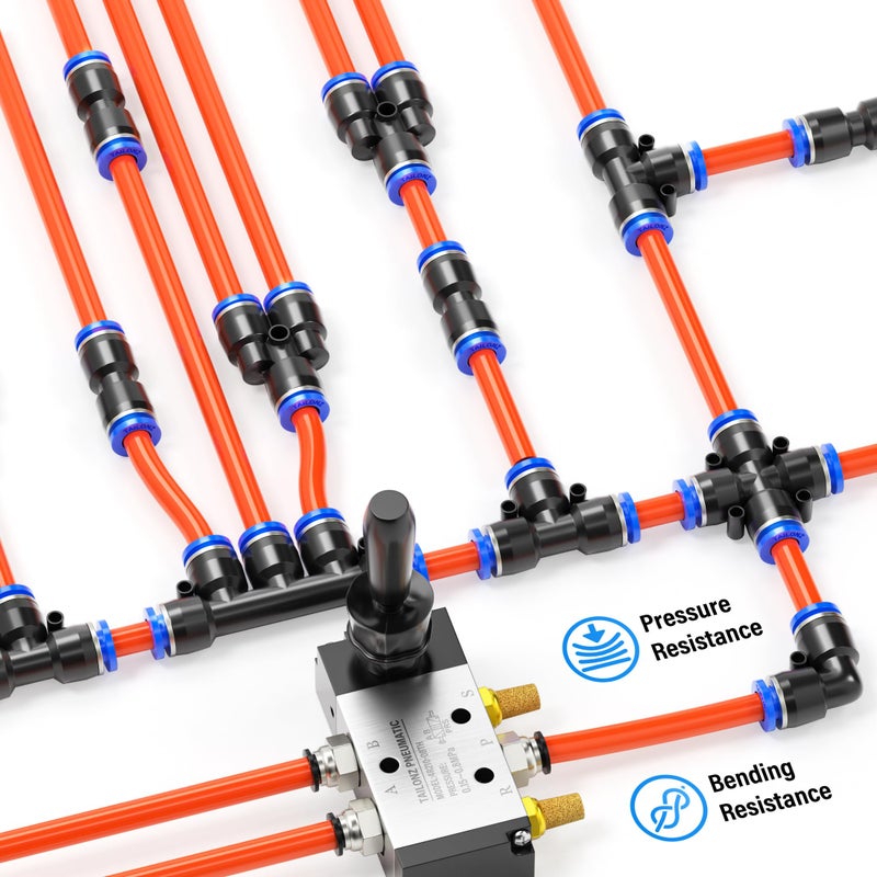 TAILONZ PNEUMATIC Orange 8mm or 5/16 OD 5mm ID Polyurethane PU Air Hose Pipe Tube Kit 10 Meter 32.8ft - Image 5